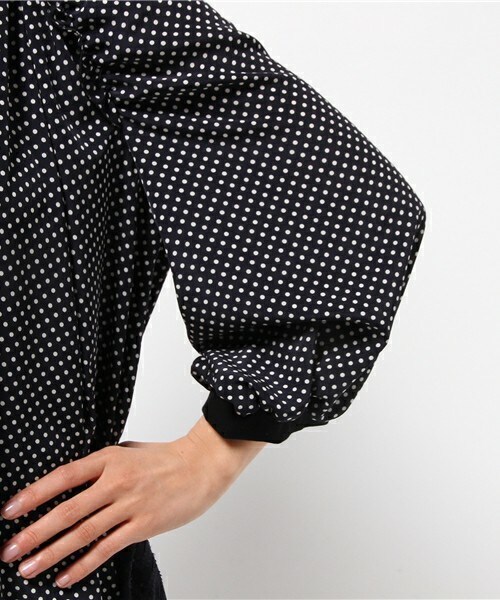 FRAPBOIS（フラボア）の「タイリボン（ワンピース・レディース・ブラック/ネイビー・1）」の8枚目の写真