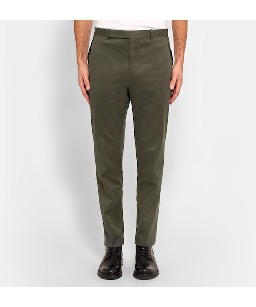 BALENCIAGA(バレンシアガ)の「Balenciaga Slim-Fit Cotton-Twill Chinos(その他パンツ・メンズ・Green・IT44/IT46/IT48/IT50/IT52/IT54)」の3枚目の写真