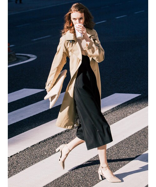 MURUA（ムルーア）の「【FEMININE】Aライントレンチコート（ジャケット/アウター・レディース・ベージュ/カーキ・1/2）」の4枚目の写真