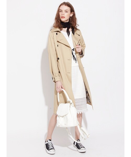 MURUA（ムルーア）の「【FEMININE】Aライントレンチコート（ジャケット/アウター・レディース・ベージュ/カーキ・1/2）」の8枚目の写真