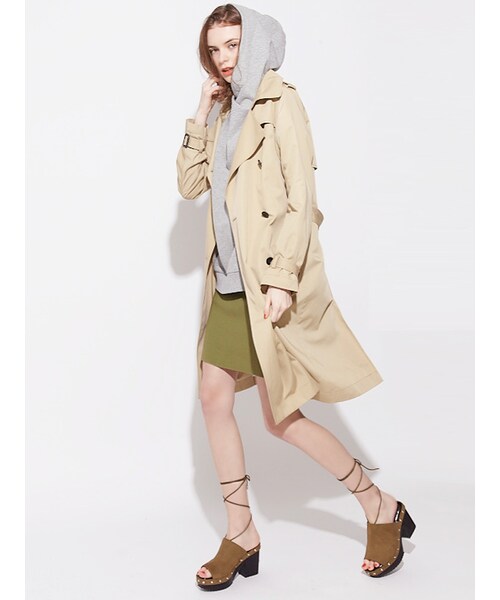 MURUA（ムルーア）の「【FEMININE】Aライントレンチコート（ジャケット/アウター・レディース・ベージュ/カーキ・1/2）」の7枚目の写真