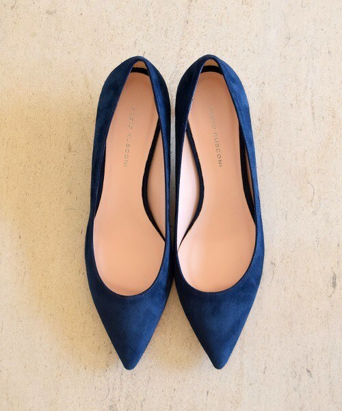 FABIO RUSCONI（ファビオルスコーニ）の「【FABIO RUSCONI】ローヒール本革スエードプレーンパンプス (F61102)（パンプス・レディース・ブルー/キャメル・35/36/37/38/39）」の12枚目の写真