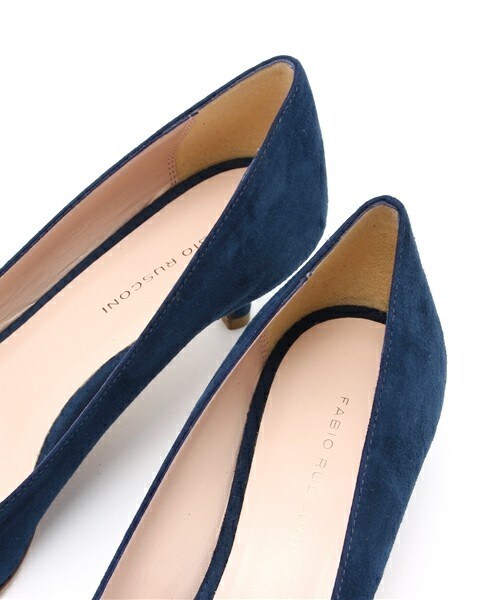 FABIO RUSCONI（ファビオルスコーニ）の「【FABIO RUSCONI】ローヒール本革スエードプレーンパンプス (F61102)（パンプス・レディース・ブルー/キャメル・35/36/37/38/39）」の7枚目の写真