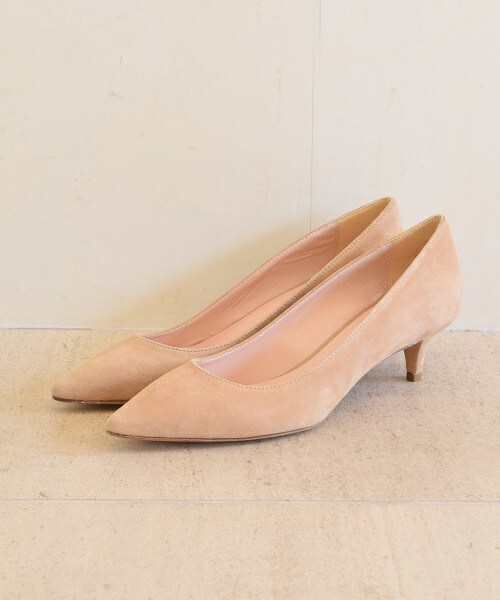 FABIO RUSCONI（ファビオルスコーニ）の「【FABIO RUSCONI】ローヒール本革スエードプレーンパンプス (F61102)（パンプス・レディース・ブルー/キャメル・35/36/37/38/39）」の2枚目の写真