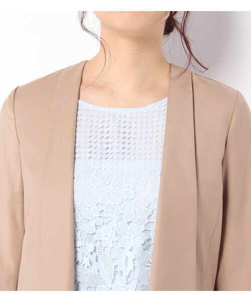 laboratory work（ラボラトリーワーク）の「ノーボタンシンプルジャケット（ジャケット/アウター・レディース・ベージュ/キャメル/インディゴ・S/M）」の7枚目の写真