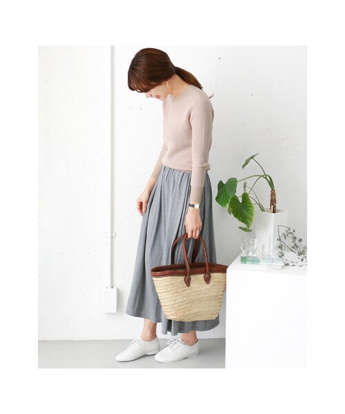 URBAN RESEARCH DOORS（アーバンリサーチドアーズ）の「ワッフルプルオーバーニット（トップス・レディース・BEIGE/GRAY・one）」の5枚目の写真