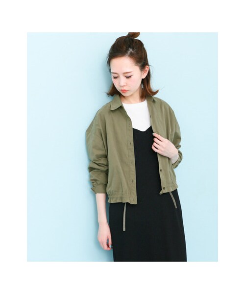 KBF（ケイビーエフ）の「【予約】WEB限定 シャツブルゾン（トップス・レディース・BEIGE/KHAKI/BLACK・one）」の14枚目の写真