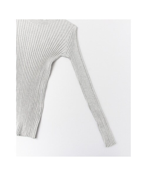 KBF（ケイビーエフ）の「RIBクルーニット（トップス・レディース・L.BLUE/OFF/T.GRAY/D.NAVY・one）」の13枚目の写真