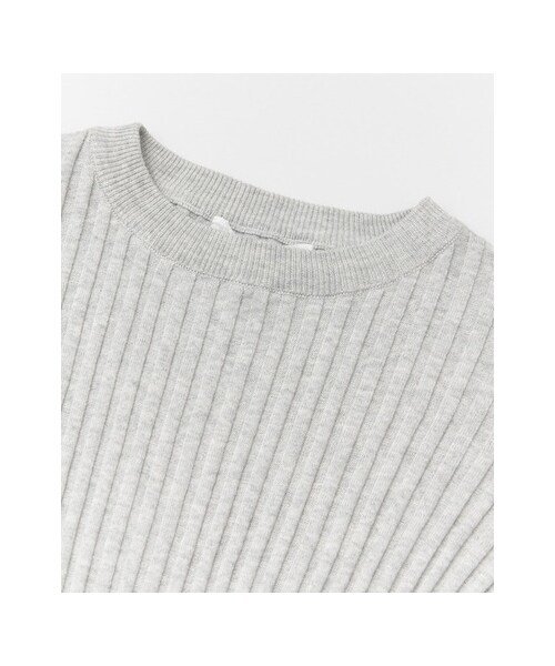 KBF（ケイビーエフ）の「RIBクルーニット（トップス・レディース・L.BLUE/OFF/T.GRAY/D.NAVY・one）」の12枚目の写真