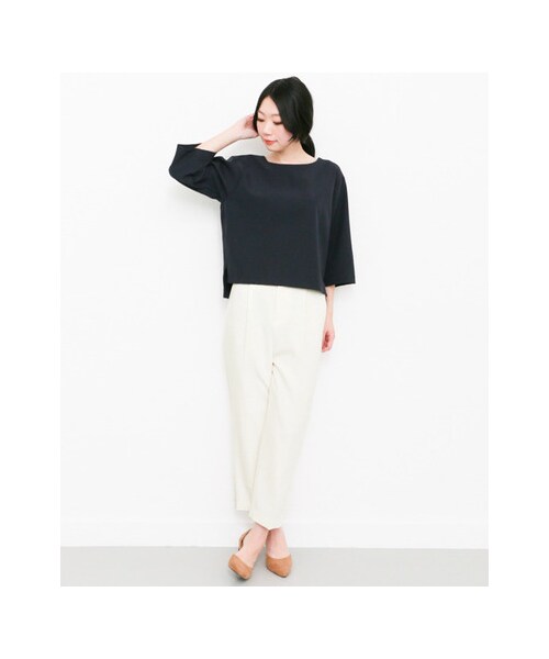 KBF(ケイビーエフ)の「KBF+ クロップドパンツ(パンツ・レディース・BLUE GRAY/BEIGE/OFF・one)」の5枚目の写真