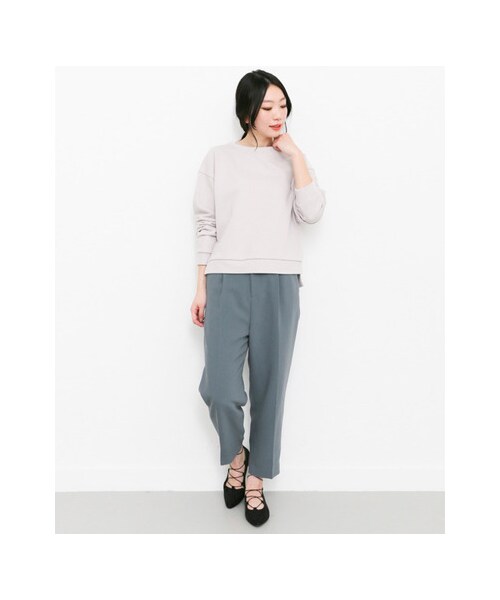 KBF(ケイビーエフ)の「KBF+ クロップドパンツ(パンツ・レディース・BLUE GRAY/BEIGE/OFF・one)」の9枚目の写真