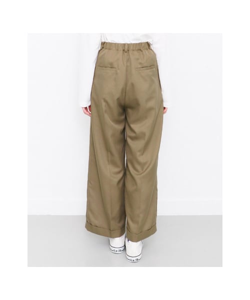 KBF（ケイビーエフ）の「センタープレスワイドパンツ（パンツ・レディース・KHAKI/OFF/D.NAVY・one）」の12枚目の写真