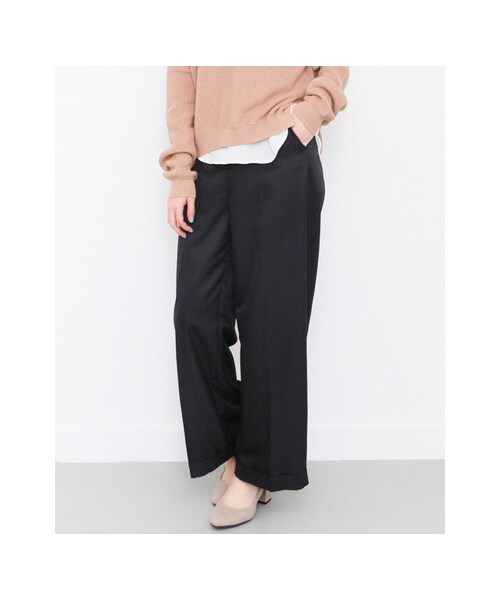 KBF（ケイビーエフ）の「センタープレスワイドパンツ（パンツ・レディース・KHAKI/OFF/D.NAVY・one）」の6枚目の写真