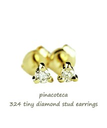 pinacoteca | ピナコテーカ 324 タイニー 一粒ダイヤモンド スタッド ピアス 0.02ct(ピアス（両耳用）)