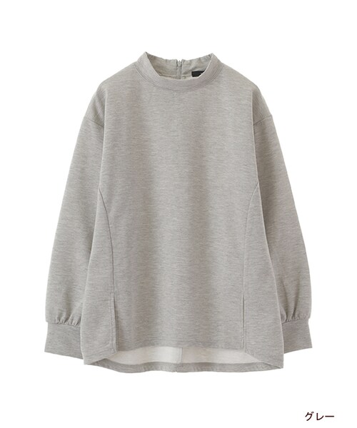 w closet（ダブルクローゼット）の「スリット入りハイネックプルオーバー（トップス・レディース・オフホワイト/グレー/ブラック・FREE）」の3枚目の写真