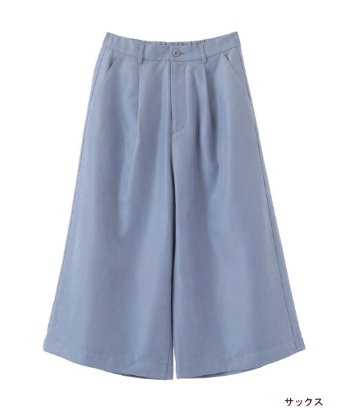w closet（ダブルクローゼット）の「タック入りガウチョパンツ（パンツ・レディース・エクリュ/ミントグリーン/サックス・FREE）」の2枚目の写真