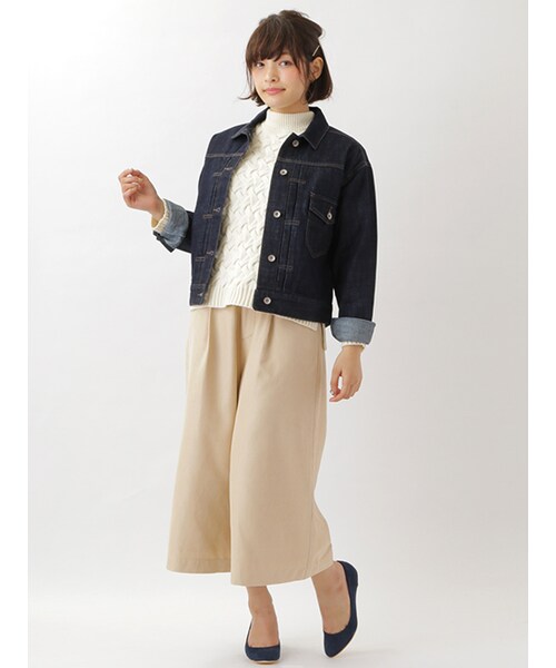 w closet（ダブルクローゼット）の「タック入りガウチョパンツ（パンツ・レディース・エクリュ/ミントグリーン/サックス・FREE）」の13枚目の写真