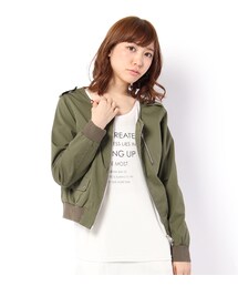 PAGEBOY | フラップポケット付ノーカラーブルゾン(ジャケット/アウター)