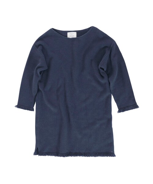 Ungrid（アングリッド）の「ループフリンジニットワンピ（ワンピース/ドレス・レディース・オフホワイト/ネイビー・F）」の2枚目の写真