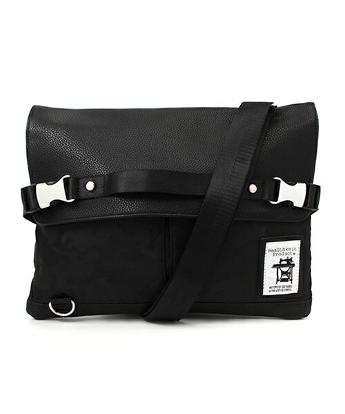 RATTLE TRAP（ラトルトラップ）の「【Healthknit(ヘルスニットプロダクト)×RATTLE TRAP】クラッチ&ショルダーバッグ（ショルダーバッグ・メンズ・ブラック/ベージュ/ネイビー・FREE）」の2枚目の写真