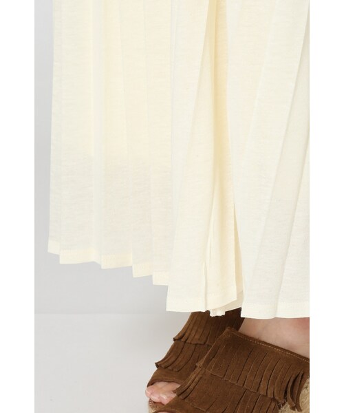 SLOBE IENA（スローブイエナ）の「《予約》カットプリーツマキシスカート◆（スカート・ナチュラル/キャメル/ネイビー/オールドブラウン・フリー）」の14枚目の写真