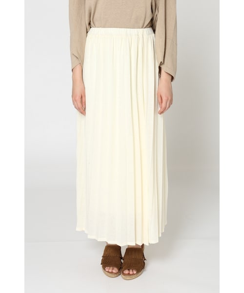 SLOBE IENA（スローブイエナ）の「《予約》カットプリーツマキシスカート◆（スカート・ナチュラル/キャメル/ネイビー/オールドブラウン・フリー）」の9枚目の写真