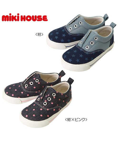ミキハウス スニーカー スリッポン19cm MIKI HOUSE（ミキハウス）の「【ミキハウス】スニーカースリッポン