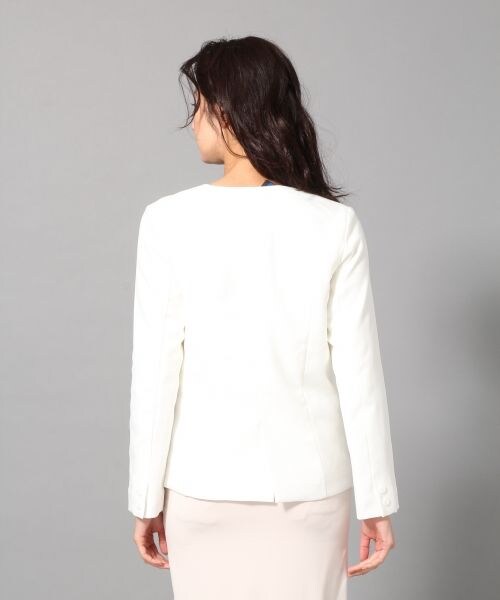 BLISS POINT（ブリスポイント）の「ノーカラーテーラージャケット（ジャケット/アウター・レディース・ホワイト/ピンク・M/L）」の6枚目の写真