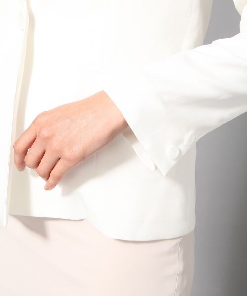 BLISS POINT（ブリスポイント）の「ノーカラーテーラージャケット（ジャケット/アウター・レディース・ホワイト/ピンク・M/L）」の9枚目の写真