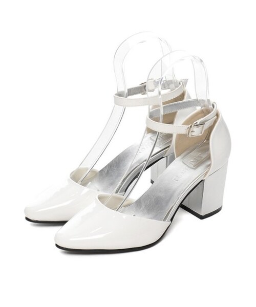 Re:EDIT（リエディ）の「【2/17 一般販売開始】[送料無料]【先行予約特典！ポイント5倍】[全5color][春新作][リエディオリジナル]アンクルストラップ太ヒールパンプス（シューズ・レディース・ブラック/ホワイト/ゴールド/シルバー/パイソン・S/M/L/LL）」の13枚目の写真