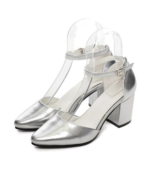 Re:EDIT（リエディ）の「【2/17 一般販売開始】[送料無料]【先行予約特典！ポイント5倍】[全5color][春新作][リエディオリジナル]アンクルストラップ太ヒールパンプス（シューズ・レディース・ブラック/ホワイト/ゴールド/シルバー/パイソン・S/M/L/LL）」の15枚目の写真