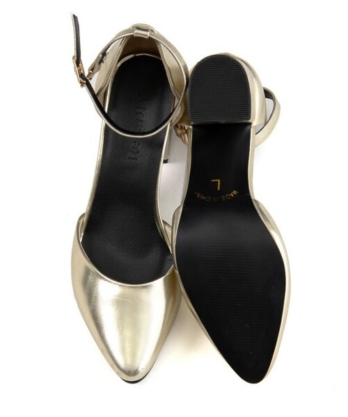 Re:EDIT（リエディ）の「【2/17 一般販売開始】[送料無料]【先行予約特典！ポイント5倍】[全5color][春新作][リエディオリジナル]アンクルストラップ太ヒールパンプス（シューズ・レディース・ブラック/ホワイト/ゴールド/シルバー/パイソン・S/M/L/LL）」の10枚目の写真