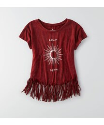 American Eagle | AEOグラフィックフリンジTシャツ(Tシャツ/カットソー)