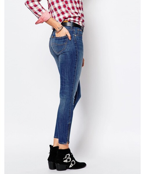 Lee（リー）の「Lee Scarlett Cropped Skinny Jean（デニムパンツ・レディース・Blue・W24 L31/W25 L31/W25 L33/W26 L33/W27 L33/W28 L33/W29 L33/W30 L33/W31 L31/W31 L33/W32 L33）」の4枚目の写真