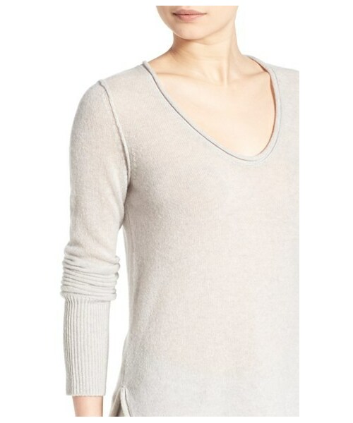 JAMES PERSE（ジェームスパース）の「James Perse V-Neck Cashmere Sweater（ニット/セーター・レディース・Beige/White・Regular 0/Regular 1/Regular 2/Regular 3/Regular 4）」の6枚目の写真