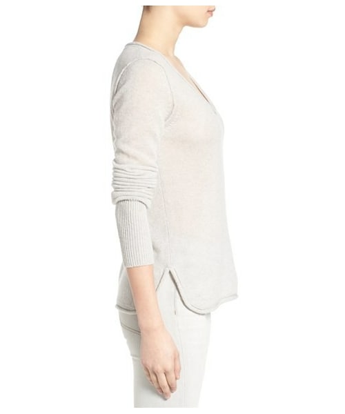 JAMES PERSE（ジェームスパース）の「James Perse V-Neck Cashmere Sweater（ニット/セーター・レディース・Beige/White・Regular 0/Regular 1/Regular 2/Regular 3/Regular 4）」の3枚目の写真