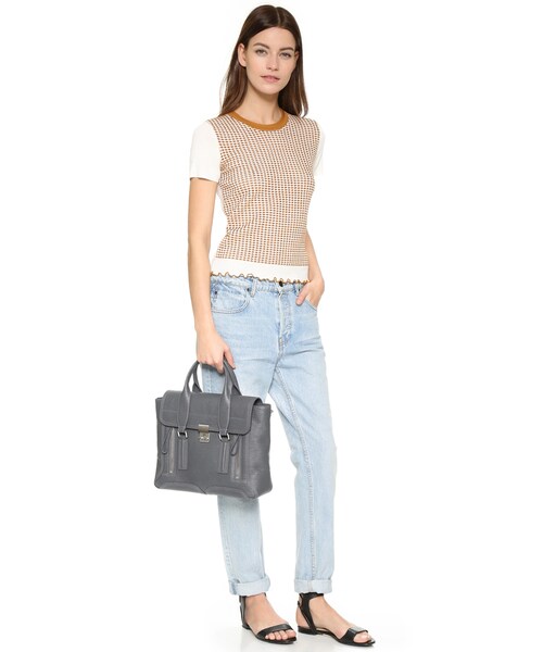 3.1 Phillip Lim（スリーワンフィリップリム）の「3.1 Phillip Lim Pashli Medium Satchel（ショルダーバッグ・レディース・Gray・One Size）」の5枚目の写真