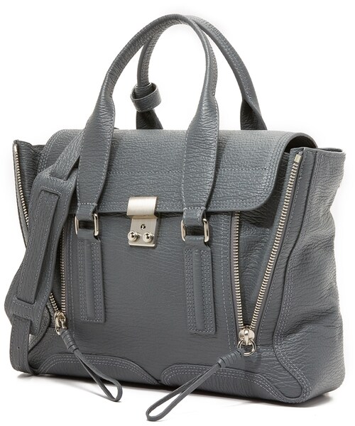 3.1 Phillip Lim（スリーワンフィリップリム）の「3.1 Phillip Lim Pashli Medium Satchel（ショルダーバッグ・レディース・Gray・One Size）」の2枚目の写真