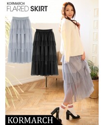 KORMARCH | シフォンドレープフレアスカート(スカート)
