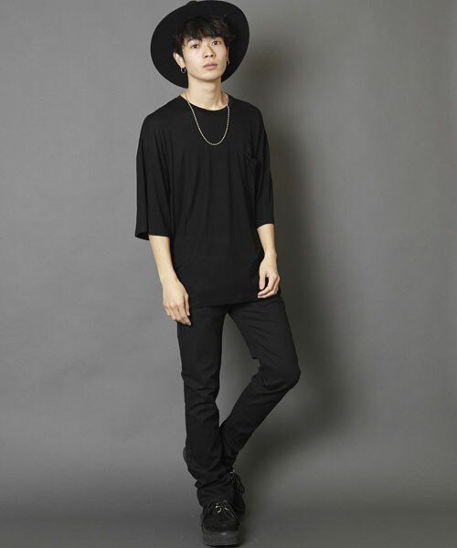 unrelaxing（アンリラクシング）の「ビッグシルエットドロップショルダーTシャツ　ビッグカットソー（Tシャツ/カットソー・メンズ・ホワイト/ブラック/グレー・SMALL/MEDIUM）」の20枚目の写真