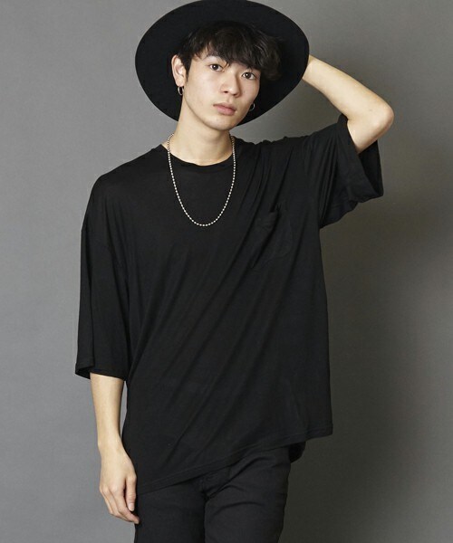 unrelaxing（アンリラクシング）の「ビッグシルエットドロップショルダーTシャツ　ビッグカットソー（Tシャツ/カットソー・メンズ・ホワイト/ブラック/グレー・SMALL/MEDIUM）」の15枚目の写真