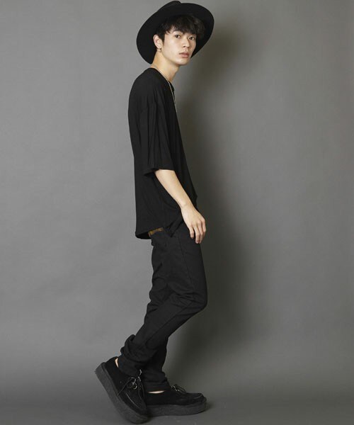 unrelaxing（アンリラクシング）の「ビッグシルエットドロップショルダーTシャツ　ビッグカットソー（Tシャツ/カットソー・メンズ・ホワイト/ブラック/グレー・SMALL/MEDIUM）」の22枚目の写真