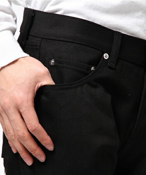 HOOD BY AIR（フードバイエアー）の「HOOD BY AIR 『PEDRO BLACK』ブラックデニムパンツ（デニムパンツ・メンズ・ブラック・28/30/32）」の4枚目の写真