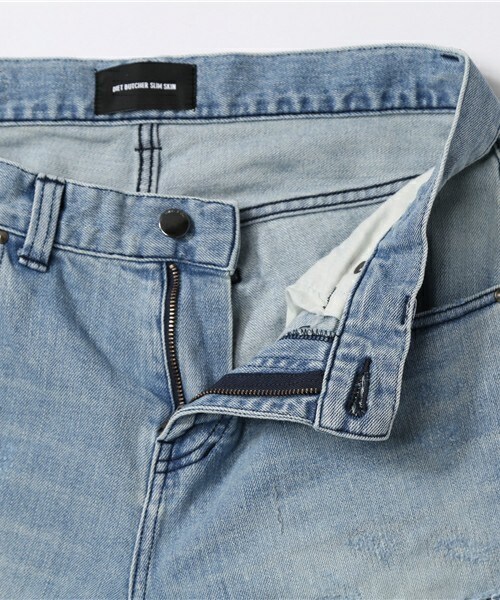 DIET BUTCHER（ダイエットブッチャー）の「DIET BUTCHER SLIM SKIN ルーズフィットリペアデニム（デニムパンツ・メンズ・ブルー・1/2）」の12枚目の写真