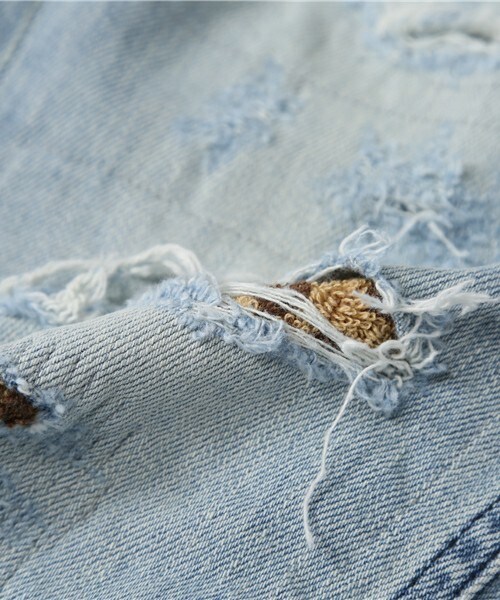 DIET BUTCHER（ダイエットブッチャー）の「DIET BUTCHER SLIM SKIN ルーズフィットリペアデニム（デニムパンツ・メンズ・ブルー・1/2）」の15枚目の写真