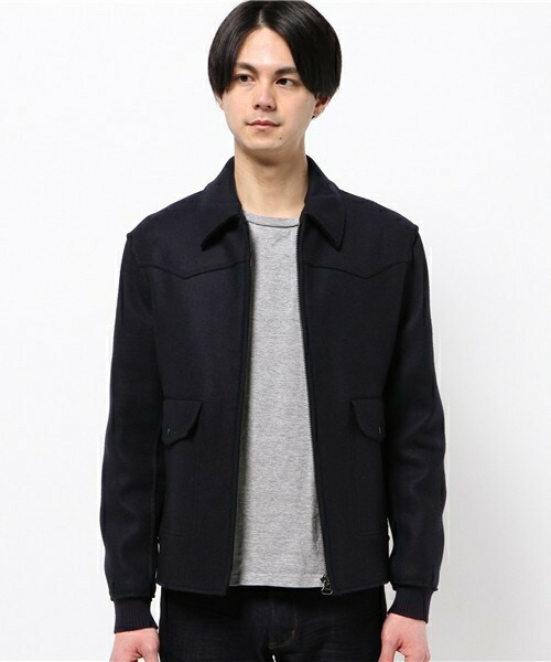 LANVIN（ランバン）の「LANVIN メルトンブルゾン（ブルゾン・メンズ・ブラック/ネイビー・44/46）」の2枚目の写真