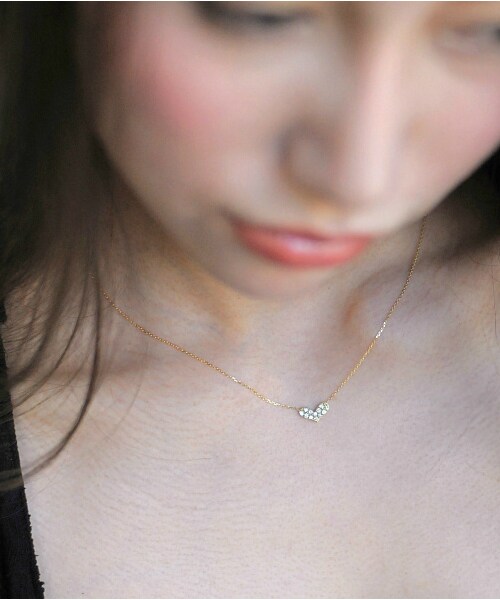 pinacoteca（ピナコテーカ）の「ピナコテーカ 374 バウンティ ハート ダイヤモンド ネックレス 0.12ct（ネックレス・レディース・ゴールド・40cm）」の3枚目の写真