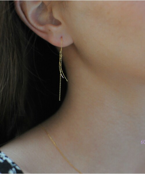 pinacoteca（ピナコテーカ）の「ピナコテーカ 603 シンプル チェーン 2連 アメリカン ピアス（ピアス（両耳用）・レディース・ゴールド・Free）」の3枚目の写真