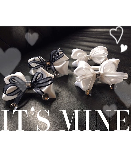 no brand（ノーブランド）の「(2個セット） リボン ストーン ヘアゴム