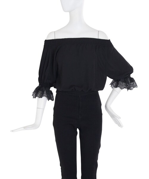 EVRIS（エヴリス）の「シャーリングショートTOPS（トップス・レディース・ホワイト/ブラック/ベージュ・F）」の10枚目の写真